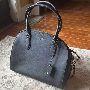 kate spade Black Saffiano Dome Satchel -like new. See photos. Inside no stains